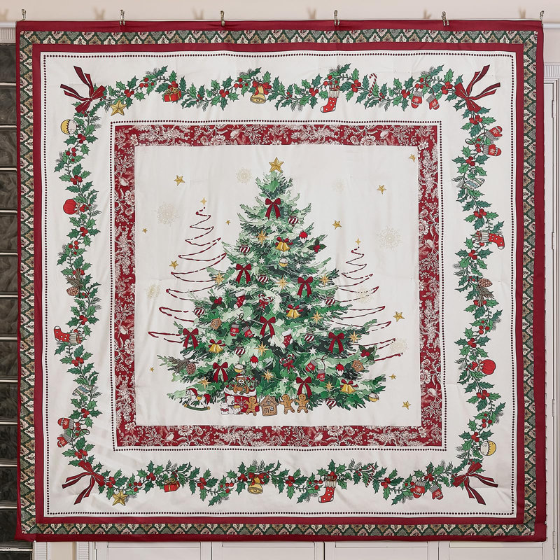 Evergreen Christmas Tree 7-Piece Comforter Set, Queen