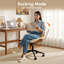 Chaise de bureau réglable Mid-Century Adden avec siège en similicuir et dossier en bois-1699972100