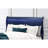 Blue King Bed With Led Lights, Solid Wood Transitional Blue - +
