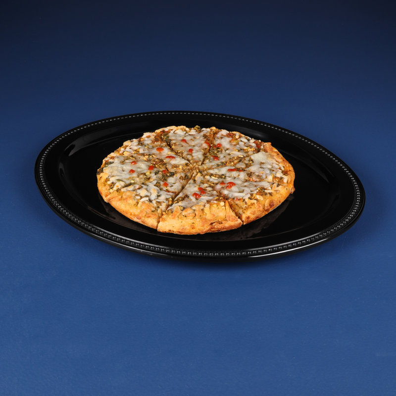 Elite Global Solutions Venetian Melamine Platter, Black