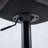 Adjustable Height Bar Stool, Easy-Clean Faux Leather Seat with Half Round Footrest, Sturdy Black Metal Frame for Kitchen Island-961107425