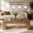 47.2'' Rectangular Coffee Table With Open Storage, Farmhouse Wood Coffee Table For Living Room, Oak Finish