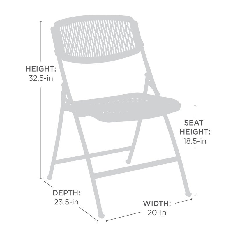 Black Steel and Plastic Folding Chair Set of 40