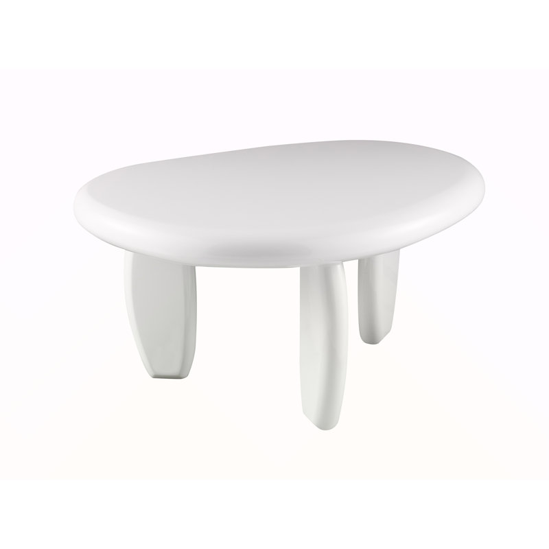 Table de bout blanche ultrabrillante