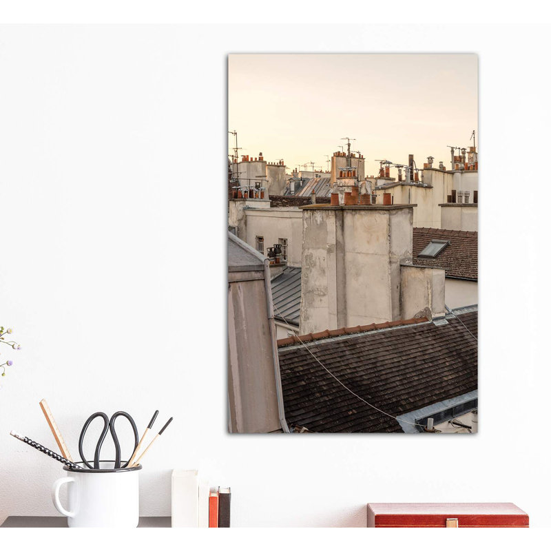 Paris At Dusk - Wrapped Canvas Print, 30.48 cm H x 45.72 cm W
