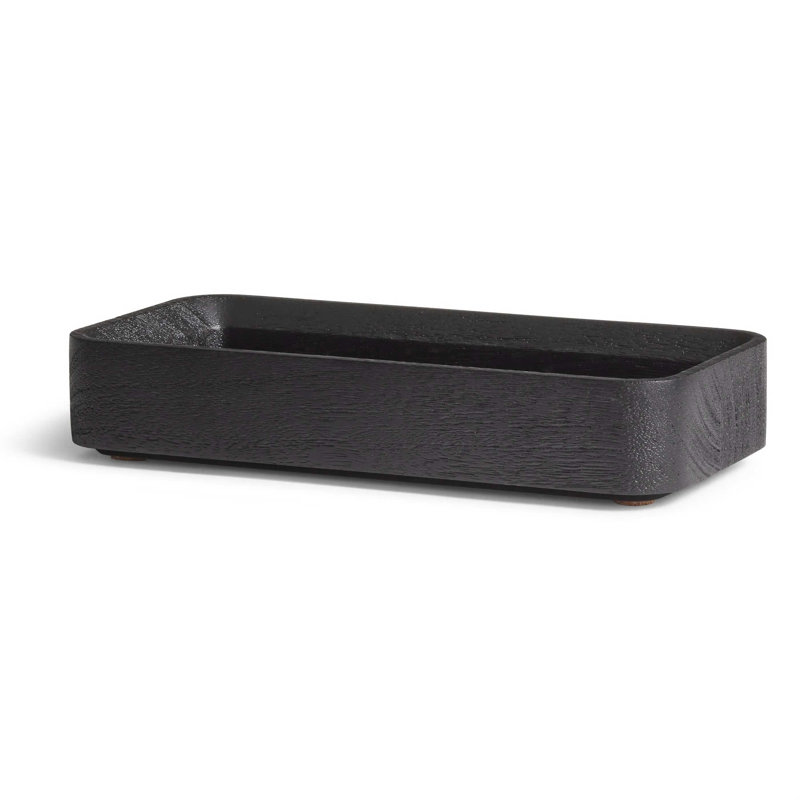 Square One Stacking Tray, Black Stained Acacia