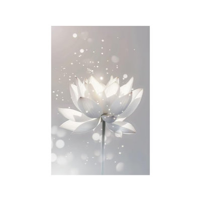 Relaxation Meditation Lotus Unframed Canvas Wall Art  24" X 36"