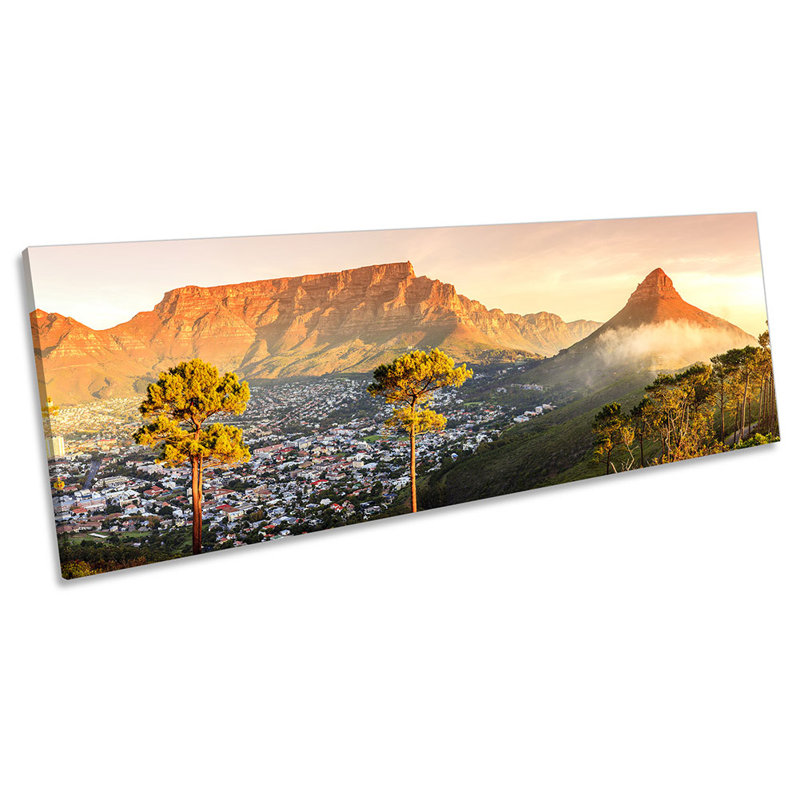Cape Town Sunset Africa - Wrapped Canvas Panoramic Print, 40.64cm H x 121.92cm W