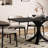 Durable Pure Black Rock Slab Dining Table-1377206760