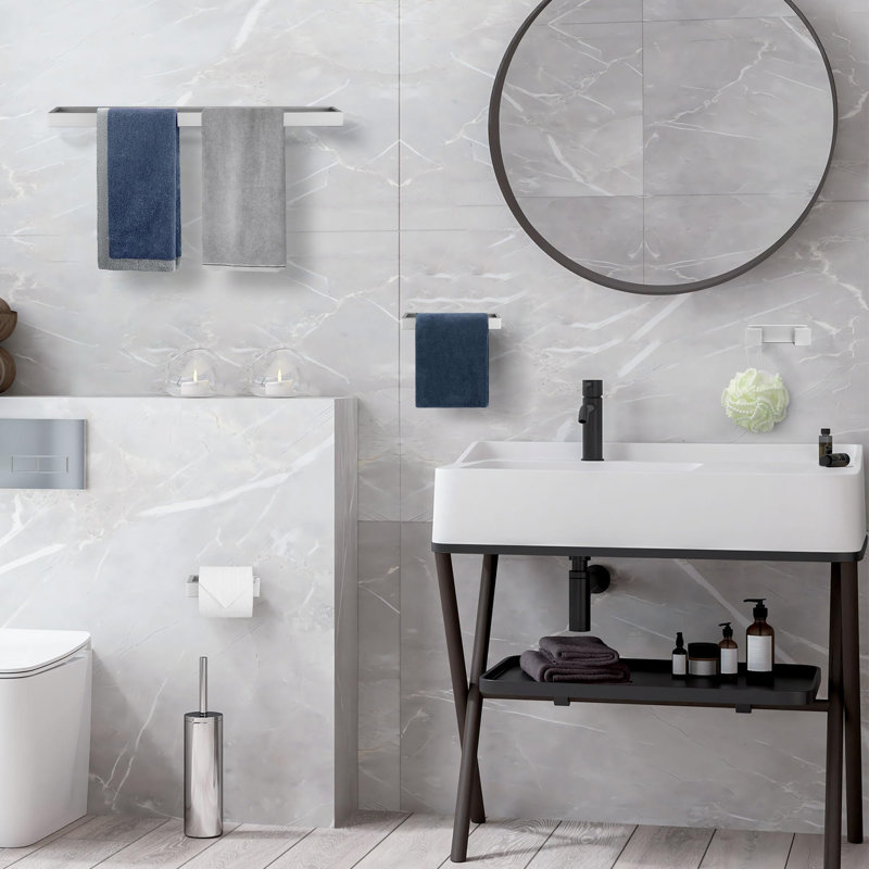 Bathroom Hardware Set (Set of 4), Brushed Nickel
