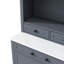 Garde-manger moderne de 83,7 pouces de hauteur, armoire haute autoportante avec plateau en faux marbre et 5 tiroirs de rangement, tablette réglable pour une organisation efficace-640103798