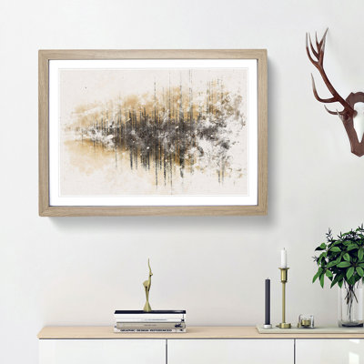 Winter in Cuejdel Lake in Romania - Framed Print