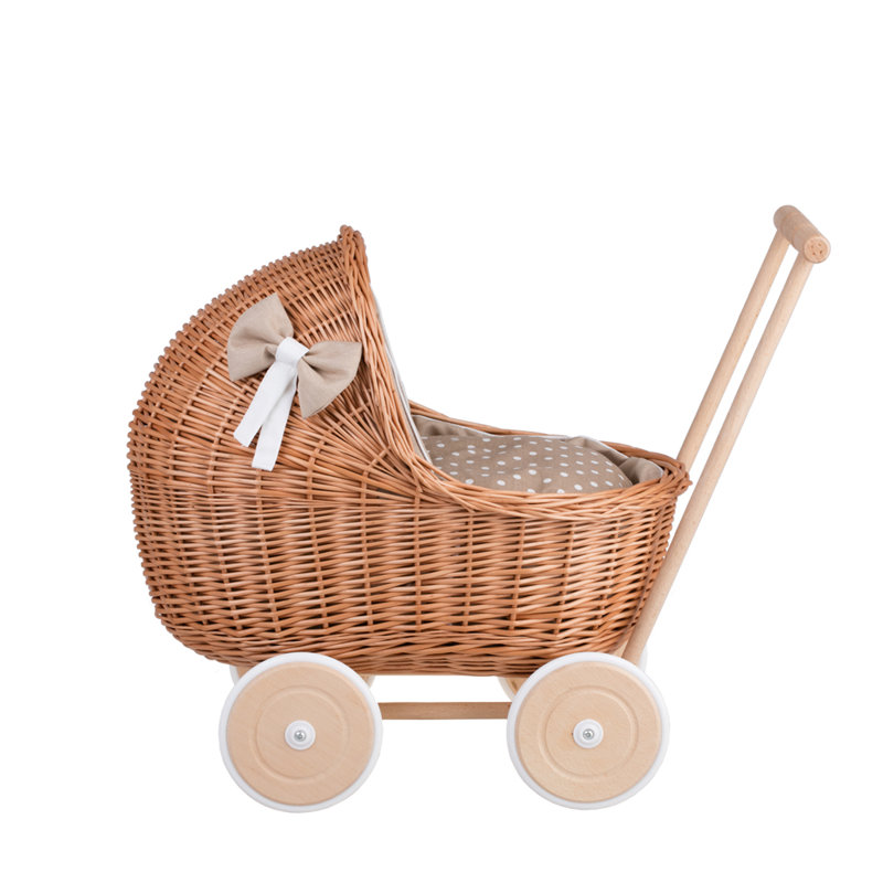 Hodgeman Wicker Doll Stroller
