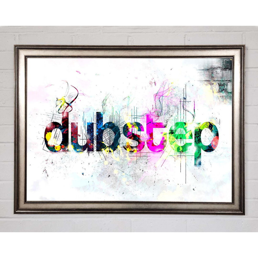 Dubstep Farbiger gerahmter Druck Wandkunst