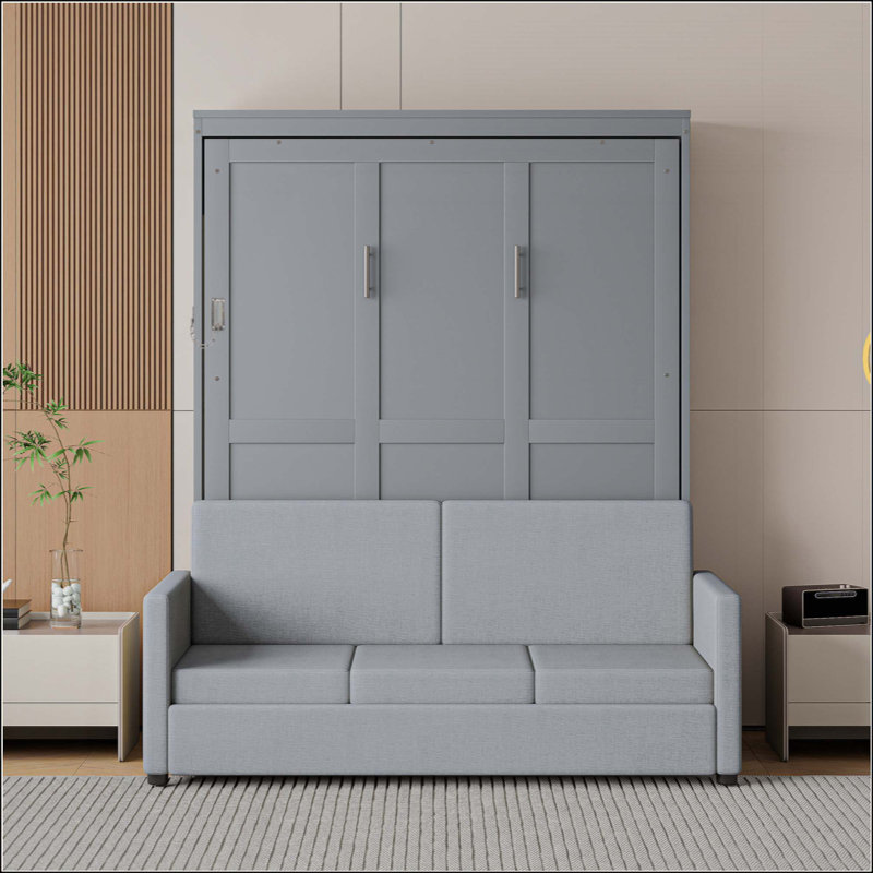 Lit escamotable mural Murphy avec coussin