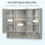 Mirrored Bathroom Cabinets with Mirror and 5 Adjustable Shelves