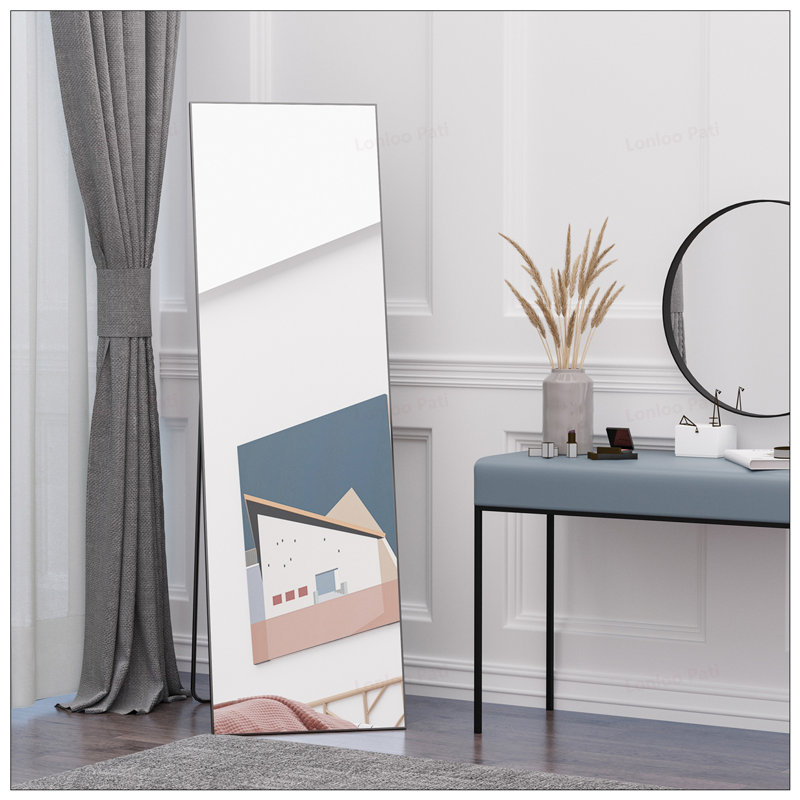 Miroir pleine grandeur en verre, autoportant ou mural pour une décoration polyvalente et élégante