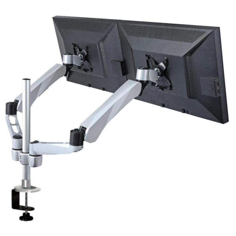 Mount-It Expandable 2 Monitor Computer Desk Mount Spring Arm Quick Release Fits 13" to 27" Screens