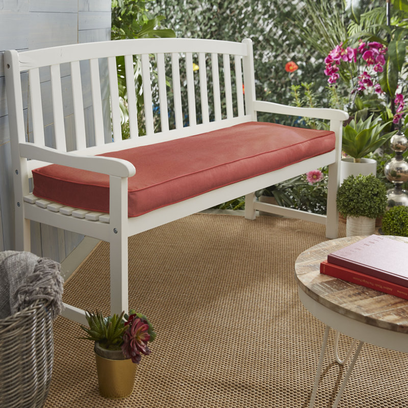 Sunbrella Outdoor 2'' Bench Seat Cushion, 2" H x 48" W x 17" D, Canvas Henna Sunbrella® Canvas