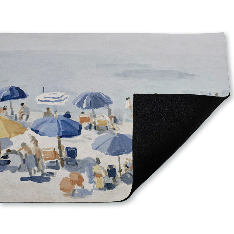  Tapis de porte rembourré à séchage rapide antidérapant Summertime Beach Fun, 18 po x 30 po, Summertime Beach Fun