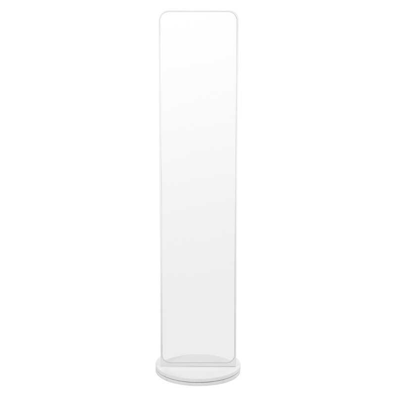 Square Floor Mirror, White