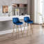 Tabouret de bar en velours avec repose-pieds chromé, ensemble de 2-1199335834-1199335835
