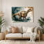 Art mural en métal Dinosaur Brontosaurus-1045787734