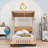 Wooden Car-Shaped Platform Bed with Pillows-1575108254