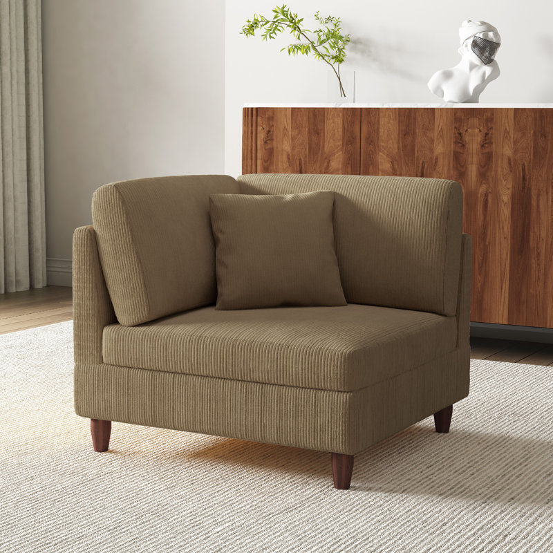 Mordecai 95Cm Wide Side Chair, Camel Corduroy