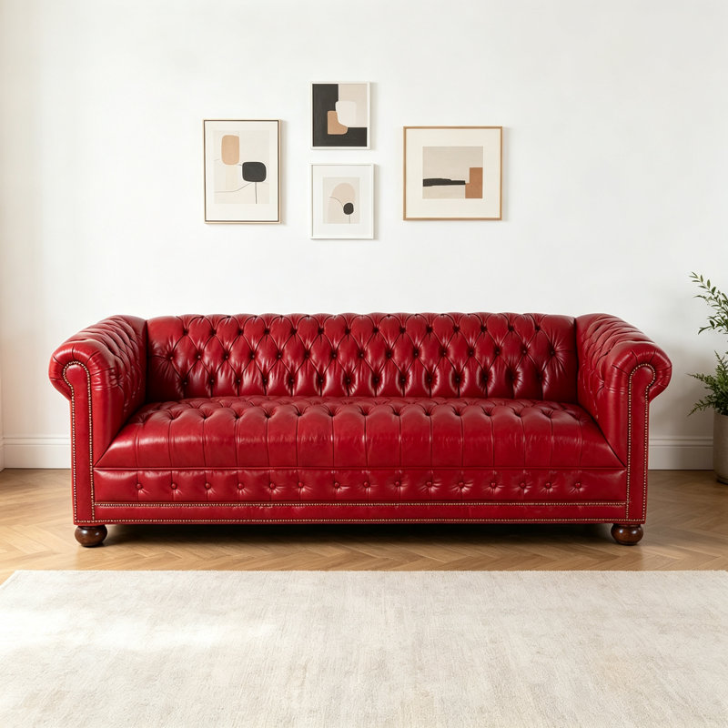 Canapé rouge au design de mode moderne