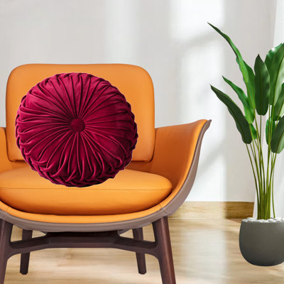  Housse et insert de coussin décoratif rond en velours