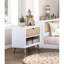 Ensemble de meubles de chambre à coucher avec tiroir et finition ouverte blanc et naturel 1pc