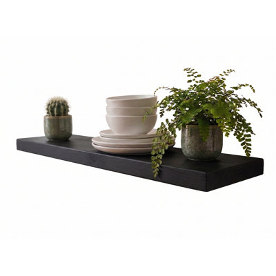 Tablette flottante en bois de pin massif
