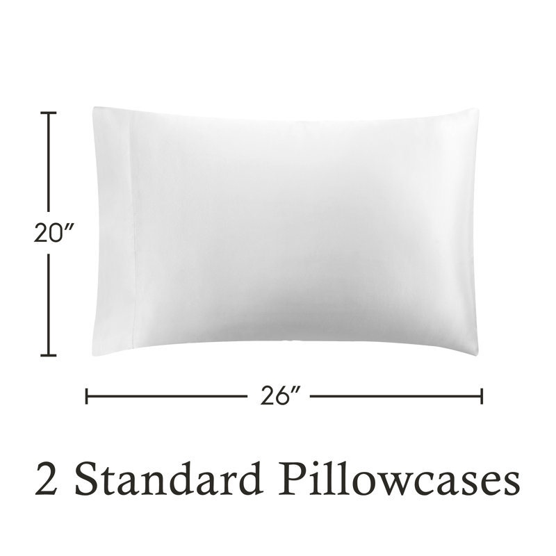Satin Pillowcases, Standard Pillowcase, White