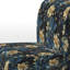 Fauteuil de chambre rembourré bleu et jaune Cosmic Damask Whirls II