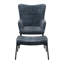 Fauteuil et repose-pieds 29 po en velours capitonné-89874573