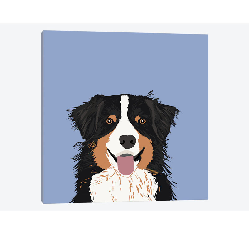Berger australien III, impression sur toile tendue, H 12 po x l 12 po x P 1,5 po, Toile tendue, Pas de tapis