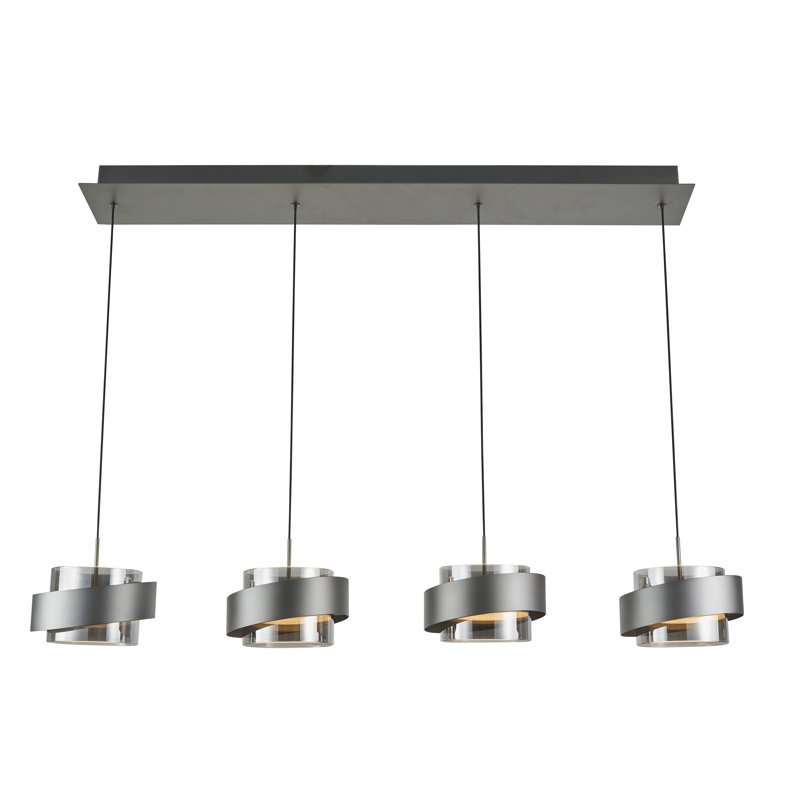 Luminaire suspendu linéaire Axis Island - Graphite