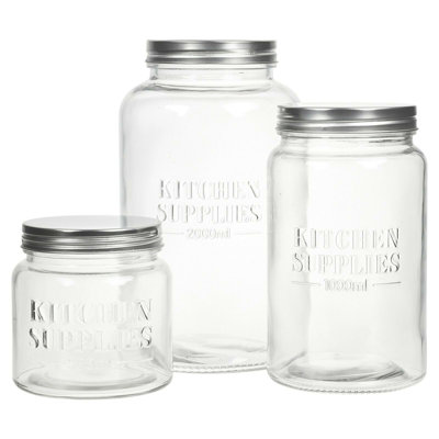 Glass Jar - Set of 3