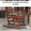 Ensemble de 2 chaises berçantes d'extérieur en bois Outsunny
