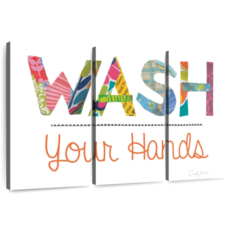 Règle Tergel Wash Your Hands, H 28 po x l 45 po