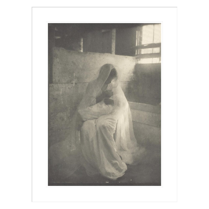 «The Manger» par Gertrude Käsebier, impression giclée sur cadre, H 29,5 po x l 22,48 po
