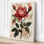Crimson Rose Study Botanical - Wrapped Canvas-77462438-77462439