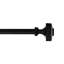 Tringle à rideaux extensible robuste en métal DECO WINDOW pour fenêtres 44 - 120 po, 3/4 po, tringle à rideaux réglable avec embouts décoratifs carrés pour salon, noir mat