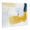 Art mural sur toile jaune et bleu abstrait par Victoria Barnes