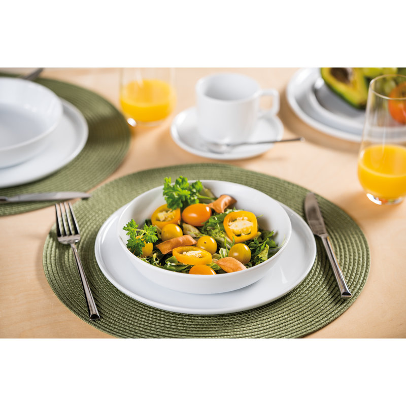 Chef Collection 12 Piece Dinnerware Set, Service for 6, White
