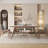 Light-walnut Rectangular Sintered Stone + Solid Wood Dining Table-1612855663