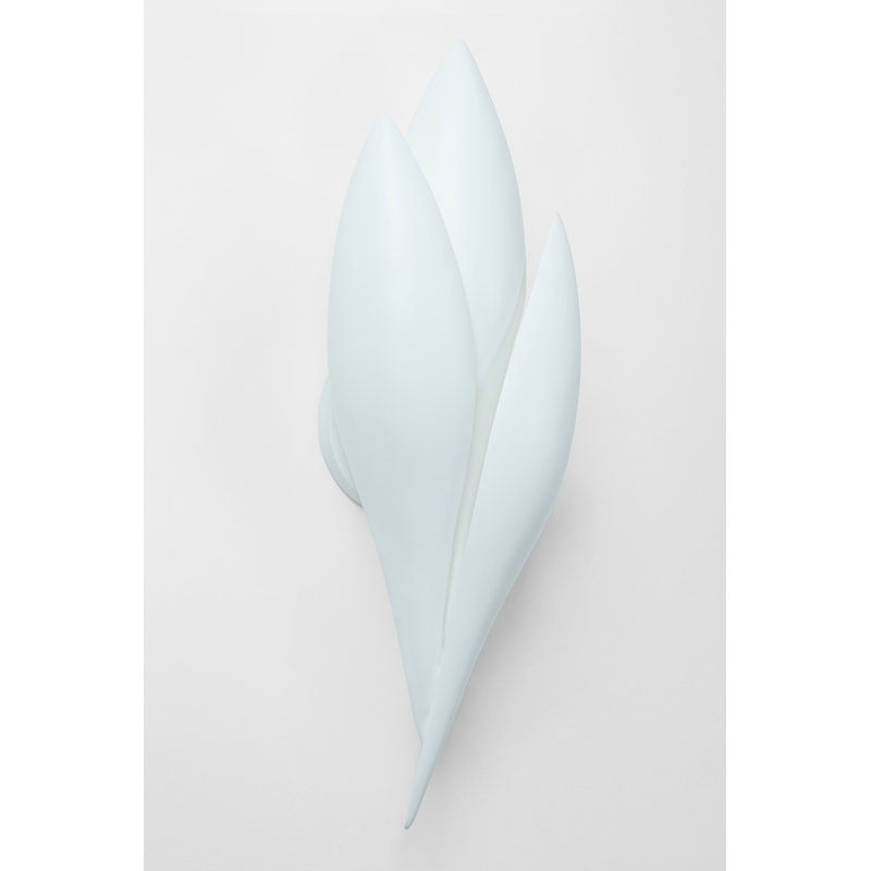 1 - Light Armed Sconce, Gesso White