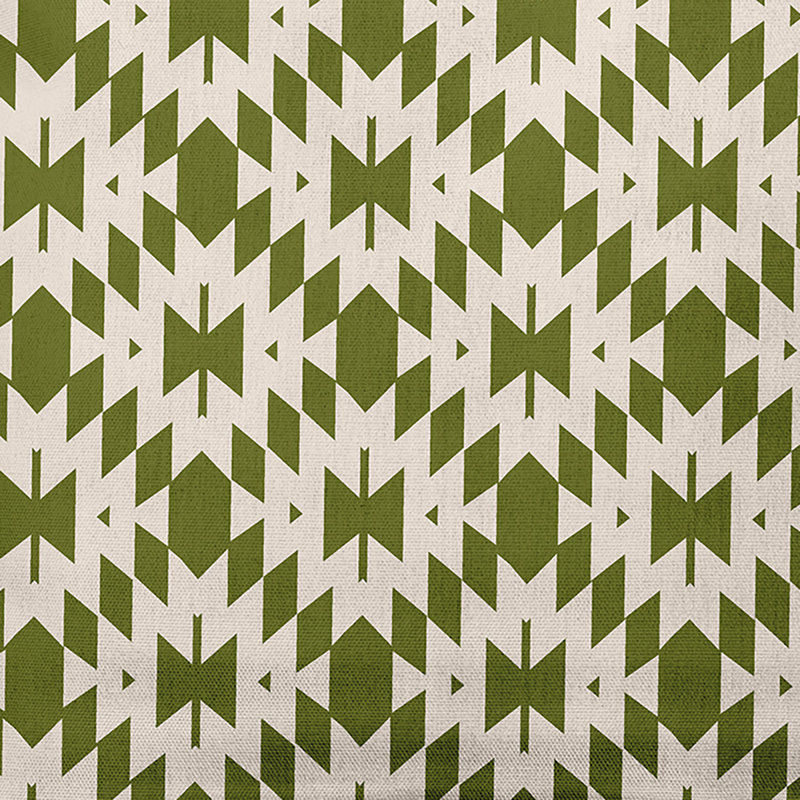 Coussin décoratif intérieur / extérieur Geo Craze, 16 po x 16 po, Olive