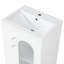 Meuble-lavabo de 20 po avec lavabo, meuble-lavabo avec tablette à deux niveaux, tablette réglable, meuble-lavabo